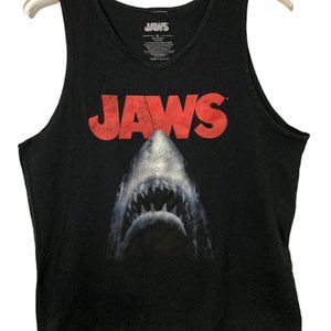 Jaws Graphic Movie Poster Tank Top Mens XL Black Sleeveless Muscle Shirt